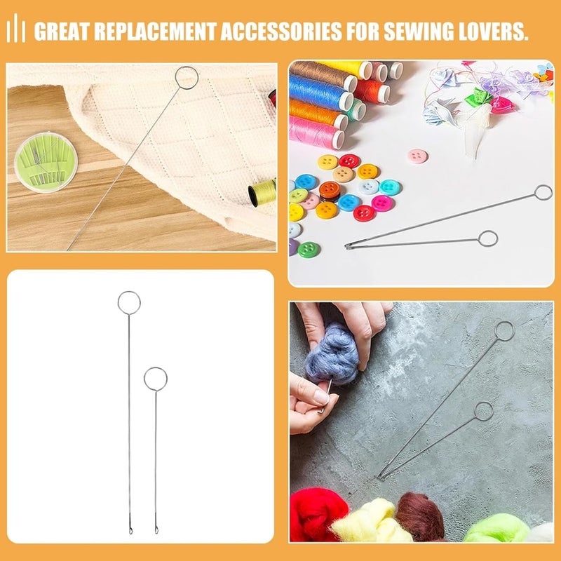 LINYUEARUI 10Pcs Sewing Loop Turner Hook Set (5 Long & 5 Short) - Stainless Steel Handmade Sewing Tools for Fabric Tubes, Belts, Straps & Silicone Beads - DIY Knitting, Crafting Accessories with Latch - Image 3